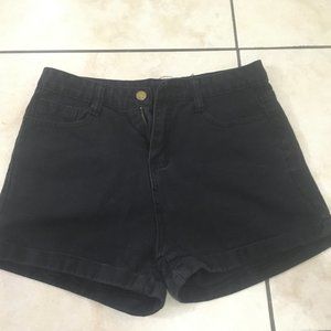 Black high waisted Jean shorts